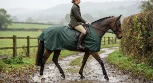 Durable ripstop waterproof exercise sheet for horses turned out or exercised
