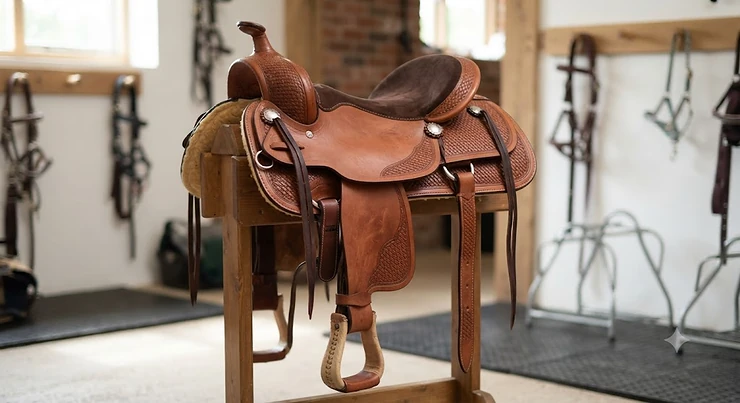 A high-quality, budget-friendly western saddle available for under £600, suitable for casual British riding.