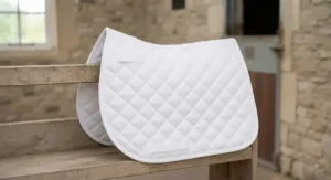 A crisp white cheap GP numnah ideal for everyday riding and local shows.