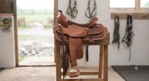 A lightweight western saddle, easy to handle and budget-friendly for riders seeking quality under £600.