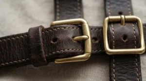 Stainless steel roller buckles on an affordable anatomic girth for easy and secure fastening