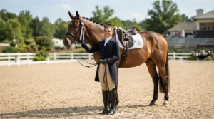 Traditional turnout showcasing pelham bit vs snaffle bit choices in a British show ring.